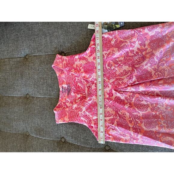 NordicTrack athletic racer back LARGE new build in bra floral yoga pink orange - Picture 10 of 14